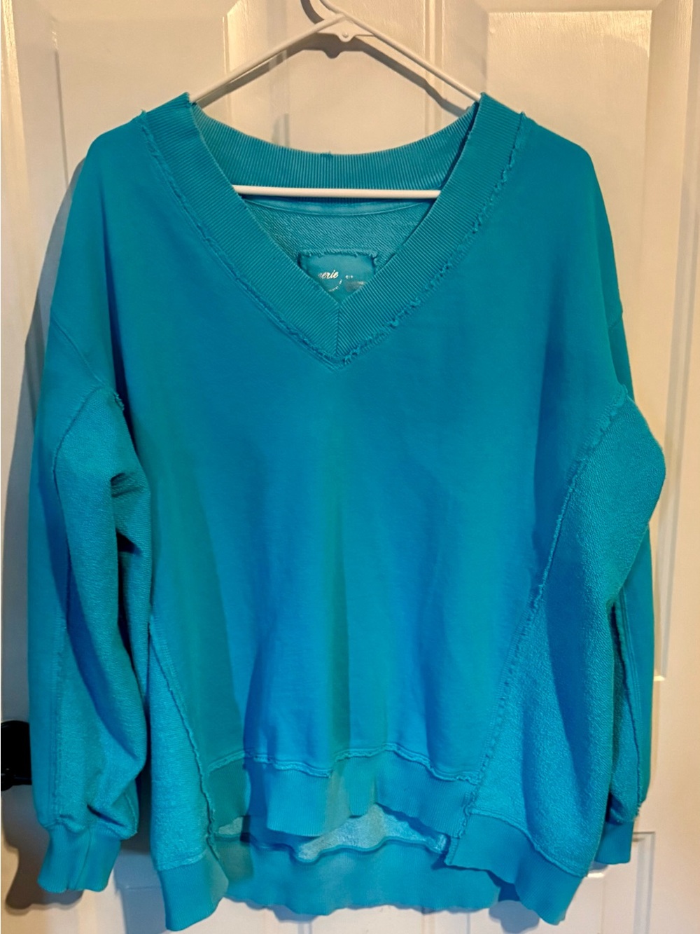 aerie Teal V-Neck Women's Sweater
